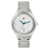 Fastrack, Women's  Watch Analog, White Dial Stainless Steel Strap, 6190SM01